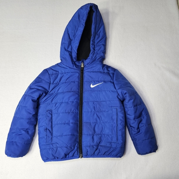 Nike Other - Nike Toddler Blue Long Sleeve Pockets Full Zip Puffer Jacket Size 2T